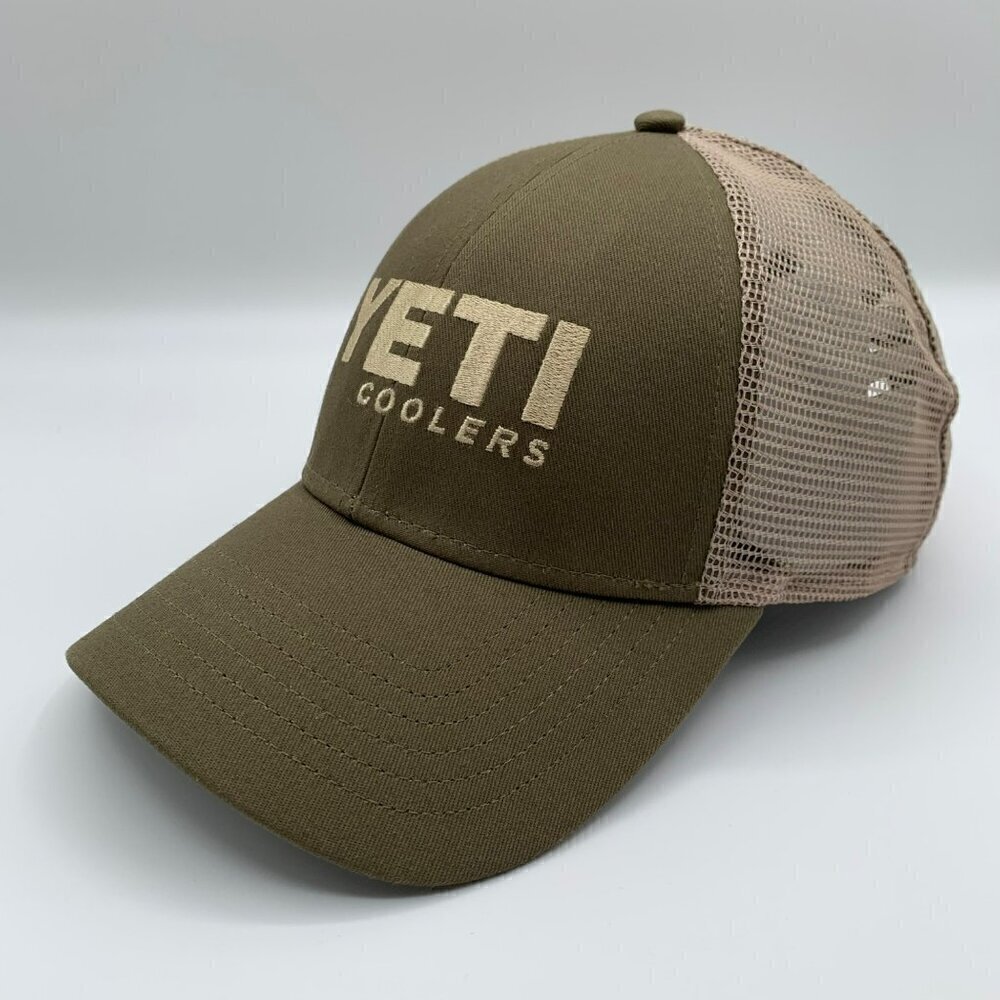 Yeti Coolers Mens Green Snapback Trucker Hat